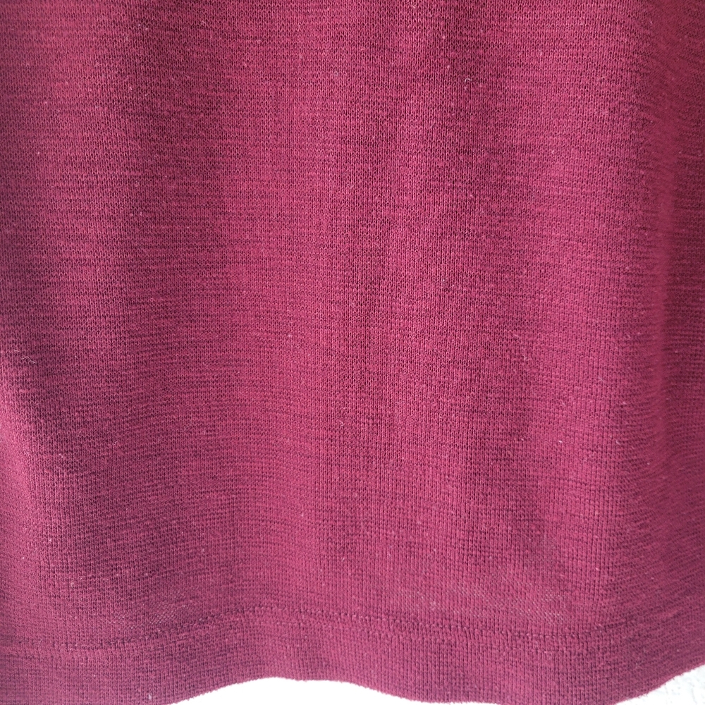 J. Crew Vintage Fleece Burgundy V-Neck Sweater Size Small Classic Preppy Cozy - Picture 7 of 7